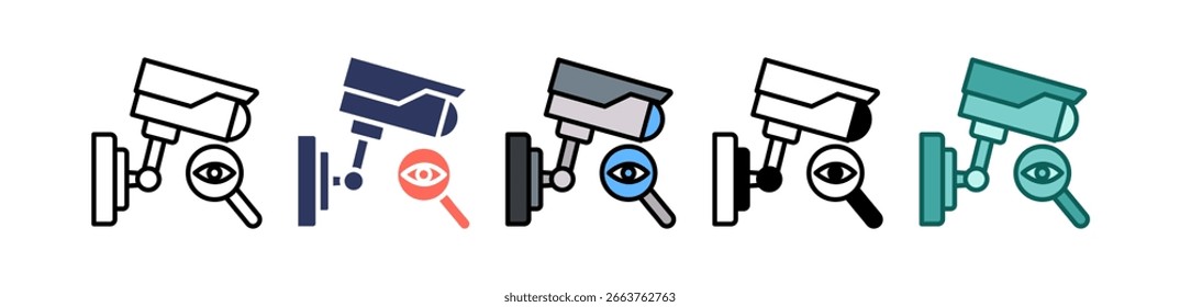 Surveillance Icon Multiple Vector Illustration