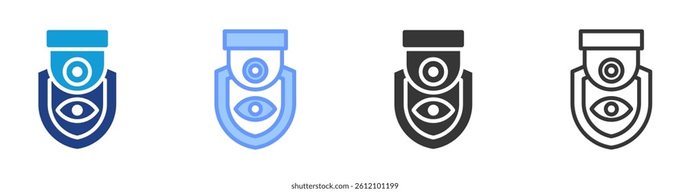 Surveillance icon set multiple style collection