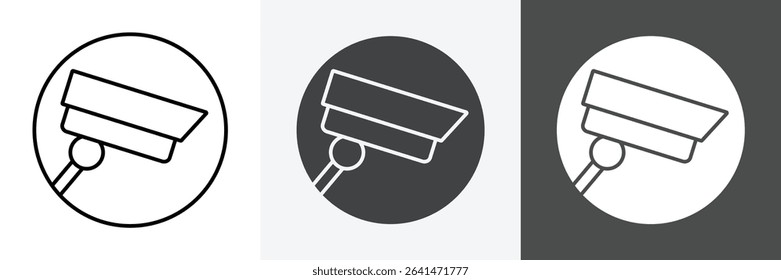 surveillance icon set vector art