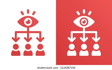Überwachungssymbol. Spy Symbol, Vektorgrafik.