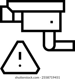 surveillance icon. Thin linear style design isolated on white background
