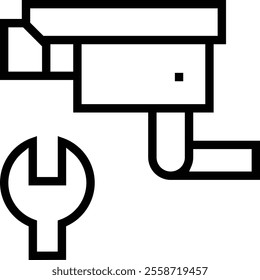 surveillance icon. Thin linear style design isolated on white background