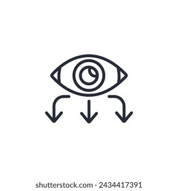 Überwachungssymbol. vector.Editable stroke.linear style sign zur Verwendung Web-Design, logo.Symbol Illustration.