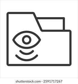 Surveillance Outline Icon Vector Illustration