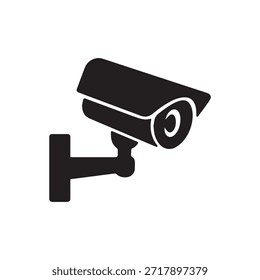 Surveillance Security Camera Icon – CCTV Monitoring Vector Clipart