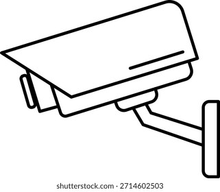 Icono de cámara de seguridad de vigilancia línea de arte