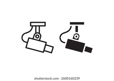 Surveillance Security Camera Icon Set Vector