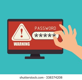 Surveillance security system graphic design, vector illustration 