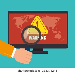Surveillance security system graphic design, vector illustration 