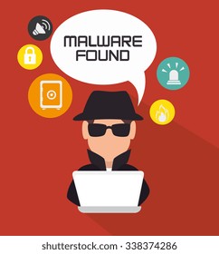 Surveillance security system graphic design, vector illustration 