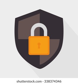 Surveillance security system graphic design, vector illustration 