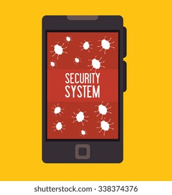 Surveillance security system graphic design, vector illustration 