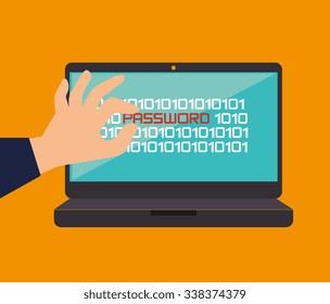 Surveillance security system graphic design, vector illustration 