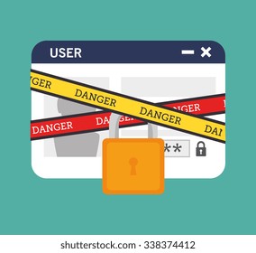 Surveillance security system graphic design, vector illustration 