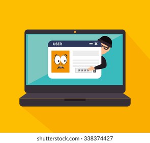 Surveillance security system graphic design, vector illustration 
