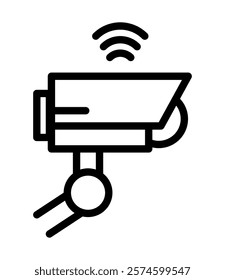 surveillance smart home isolated line icon