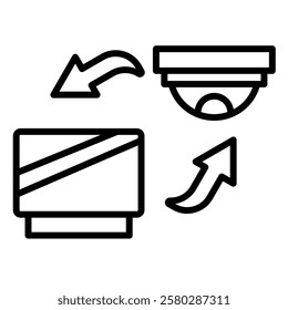 Surveillance System icon line vector illustration