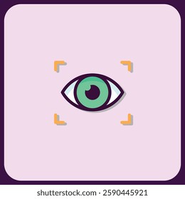 Surveillance System Icon Set: Eye Monitoring Security