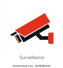 Surveillance vector icon concept design