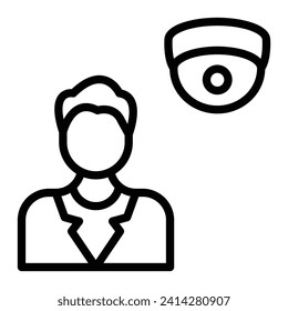 Surveillance Vector Line Icon Design
