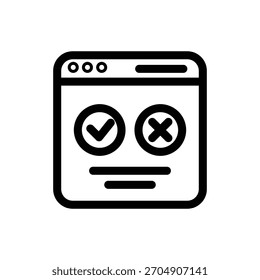 survey aplication outline icon vector design good for web or mobile app