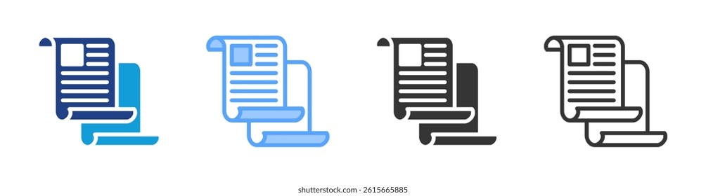 Survey Article icon set multiple style collection