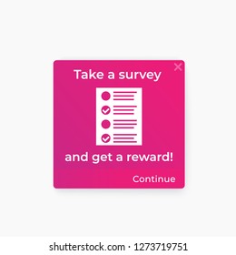 Survey banner design, vector