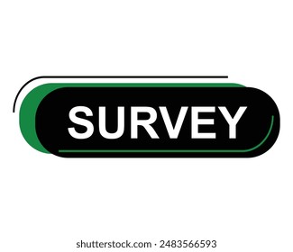 Survey Button, Banner, Label Template. Illustration web button eps file 