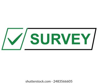 Survey Button, Banner, Label Template. Illustration web button eps file 