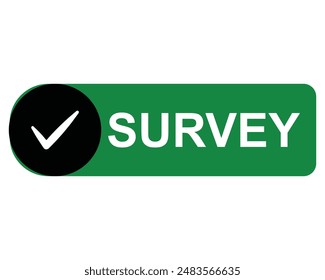 Survey Button, Banner, Label Template. Illustration web button eps file 