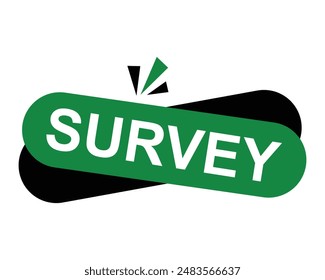 Survey Button, Banner, Label Template. Illustration web button eps file 