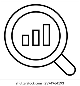 Gráficos de la encuesta, icono simple de la encuesta, ilustración vectorial