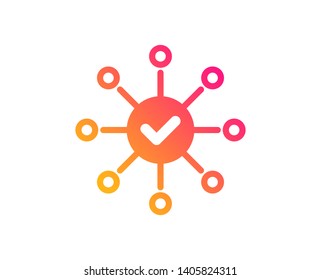 Survey check icon. Correct answer sign. Classic flat style. Gradient survey check icon. Vector