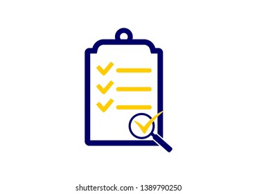 Survey, check list icon logo