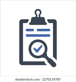 Survey checklist icon, Vector Graphics