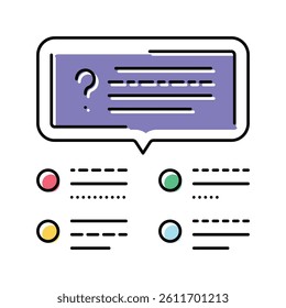 survey customer testimonial color icon vector. survey customer testimonial sign. isolated symbol illustration