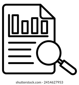 Survey Data icon line vector illustration