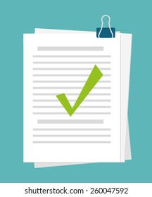 Survey design over blue background, vector illustration.