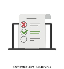 Survey design over white background, vector illustration.
