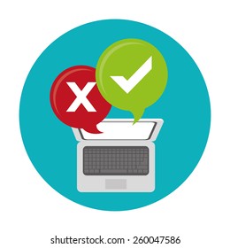 Survey design over white background, vector illustration.