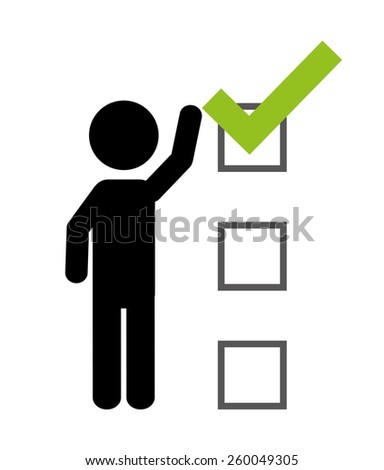 Survey design overwhite background, vector illustration.