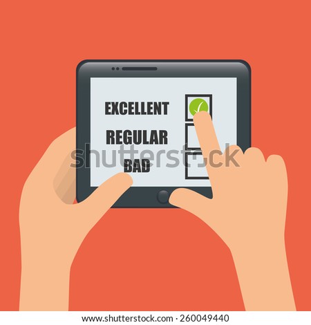 Survey design overwhite background, vector illustration.
