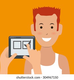 Survey digital design, vector illustration 10 eps graphic