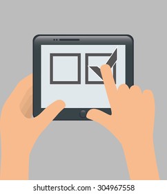 Survey digital design, vector illustration 10 eps graphic