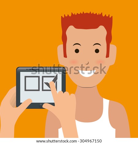 Survey digital design, vector illustration 10 eps graphic
