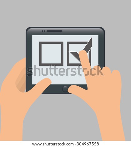 Survey digital design, vector illustration 10 eps graphic