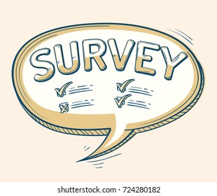 Survey - drawn speech bubble