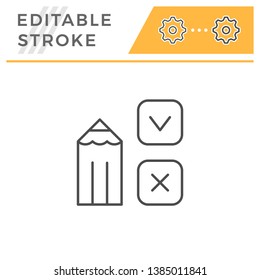 Survey editable stroke line icon