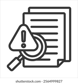 Survey Erors Outline Icon Vector Illustration