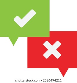 Ícone de lista de verificação de comentários de pesquisa - Ilustração plana